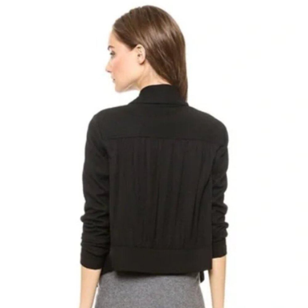 Theory Nove Open-Front Cropped Wool/Silk Jacket –‎ Size 10